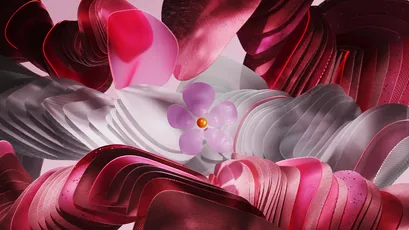 抽象艺术与花卉的融合 抽象艺术 花卉 色彩丰富 4K