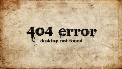 404错误页面 404错误 桌面未找到 复古风格 1080P
