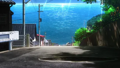 海边小巷 动漫风格 海边 小巷 4K