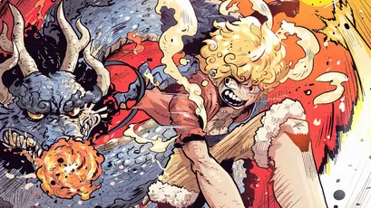 火焰战士 漫画风格 火焰 战斗场景 4K