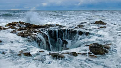 海浪漩涡 自然景观 海洋 漩涡 4K