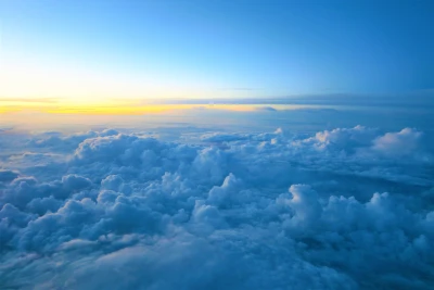 云海日出 自然风光 高空视角 蓝色调 4K