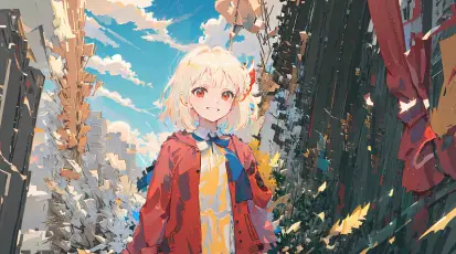 动漫风格的秋日场景 动漫 秋天 色彩丰富 4K