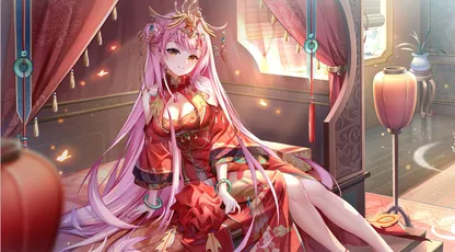 古风美人 古风 美人 红衣 4K
